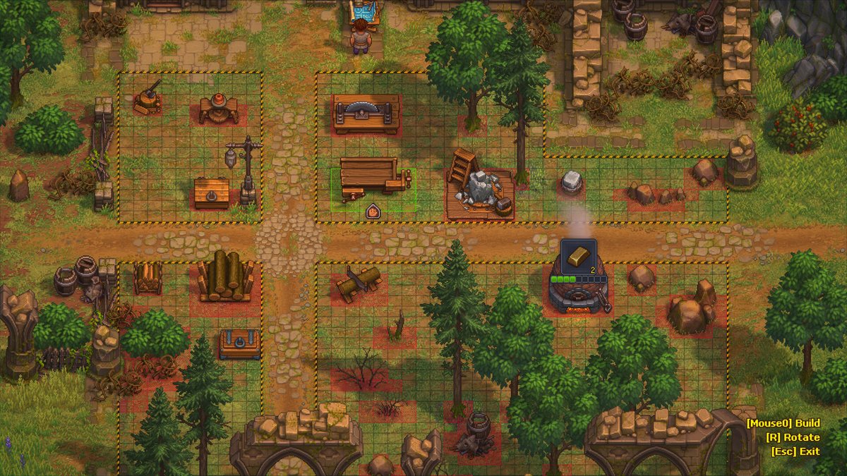 Setting up workstations around the Graveyard Keeper 2 home base