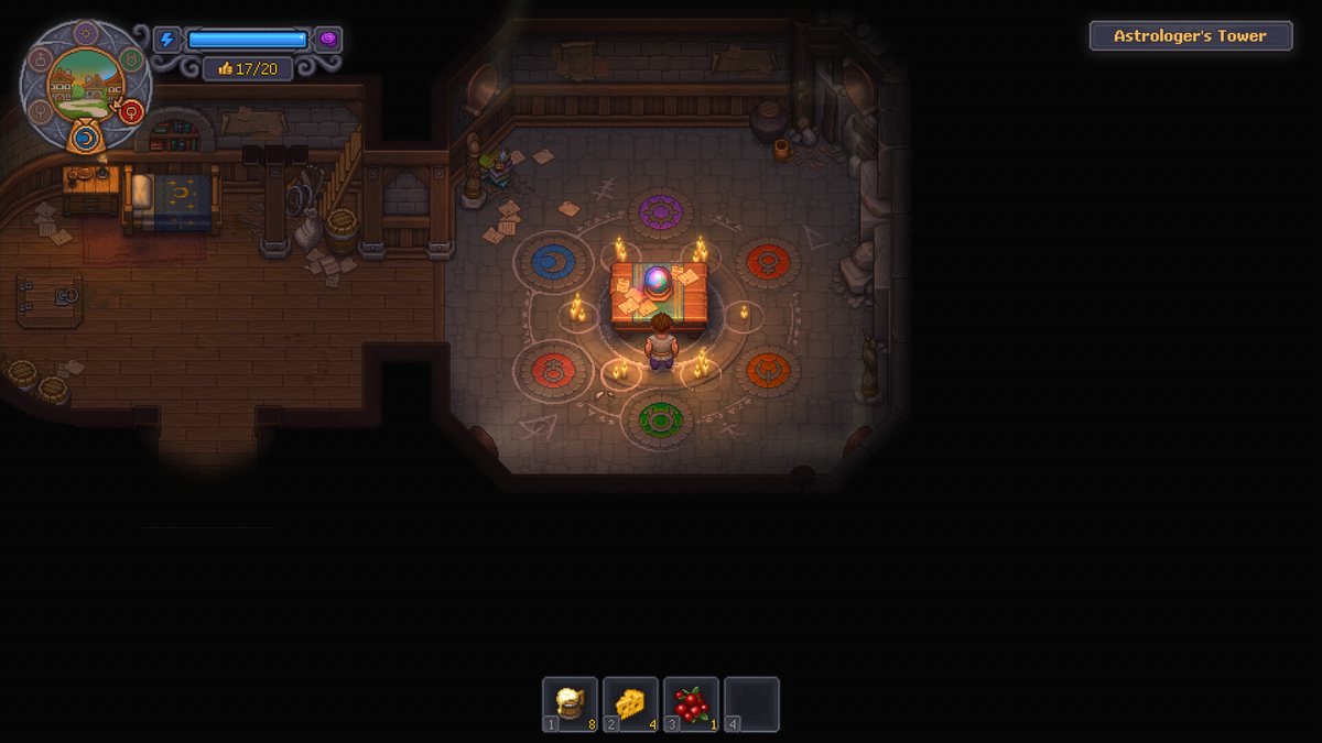The Astrologer's Tower interior in Graveyard Keeper 2